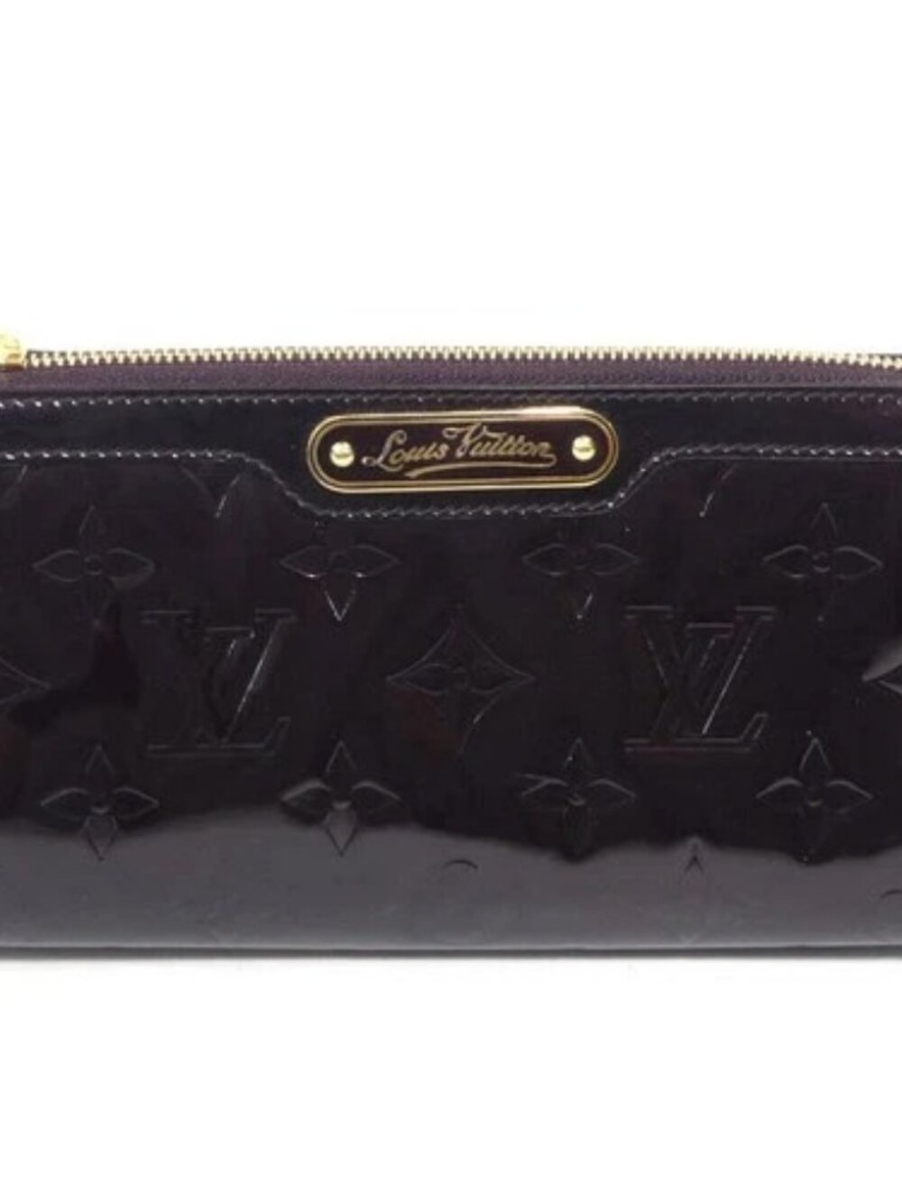 Auth LOUIS VUITTON Monogram Vernis Pouch Amarante Patent Leather M93564 h32071g